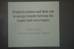 Tropical cyclones and their role in energy transfer between the tropics and extra-tropics