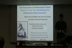 Two perspectives on meteorological history: Academic family trees and Fujiwhara-enhanced U.S. TC landfall
