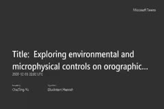 Exploring environmental and microphysical controls on orographic precipitation